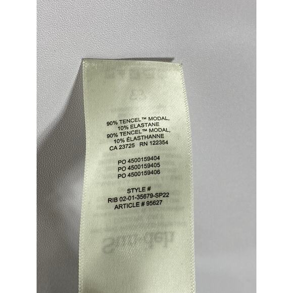 SUN-DEH Women's Dark Green Sweetheart Neck Adjustable Strap Ribbed Crop Top SZ S - Picture 9 of 10